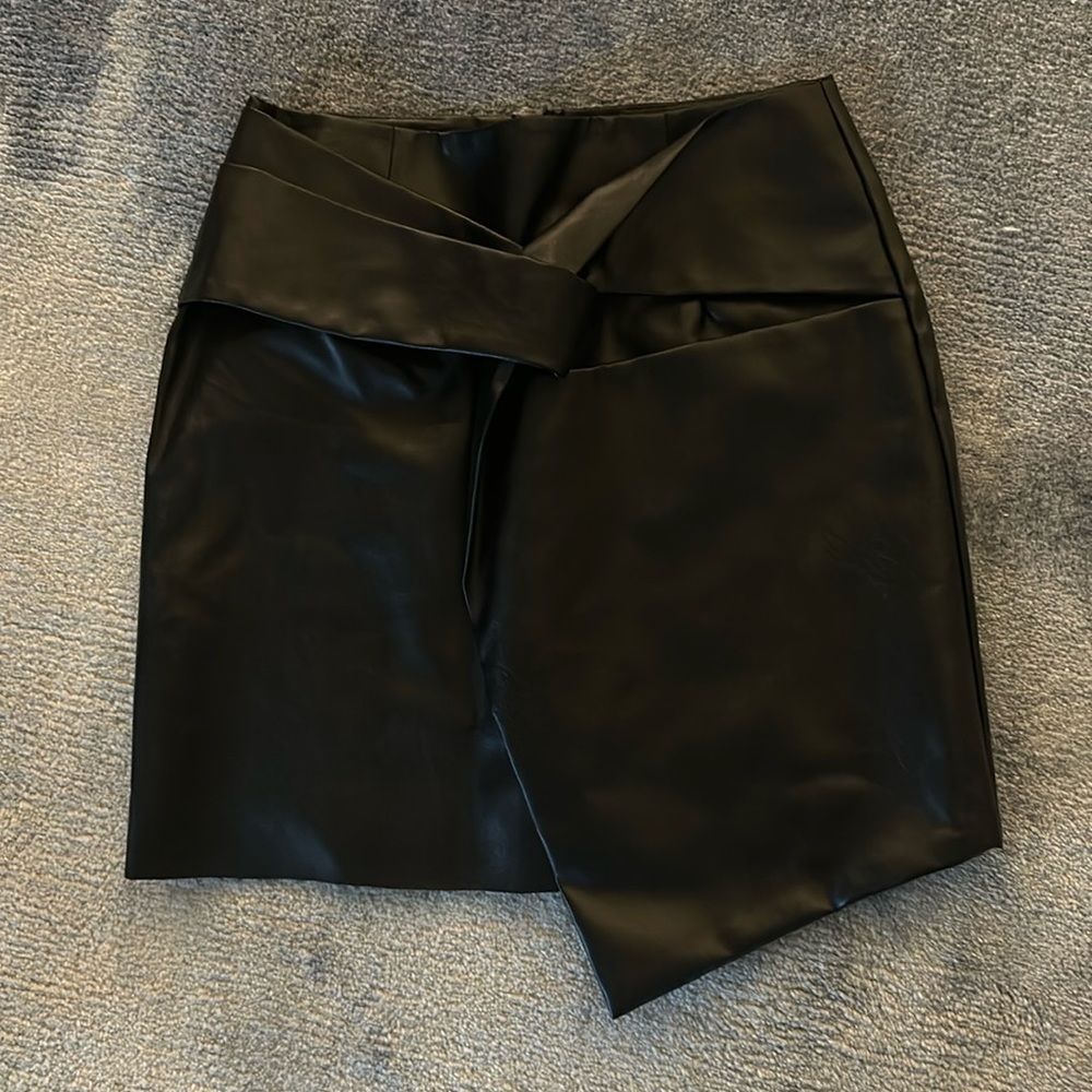Faux leather skirt